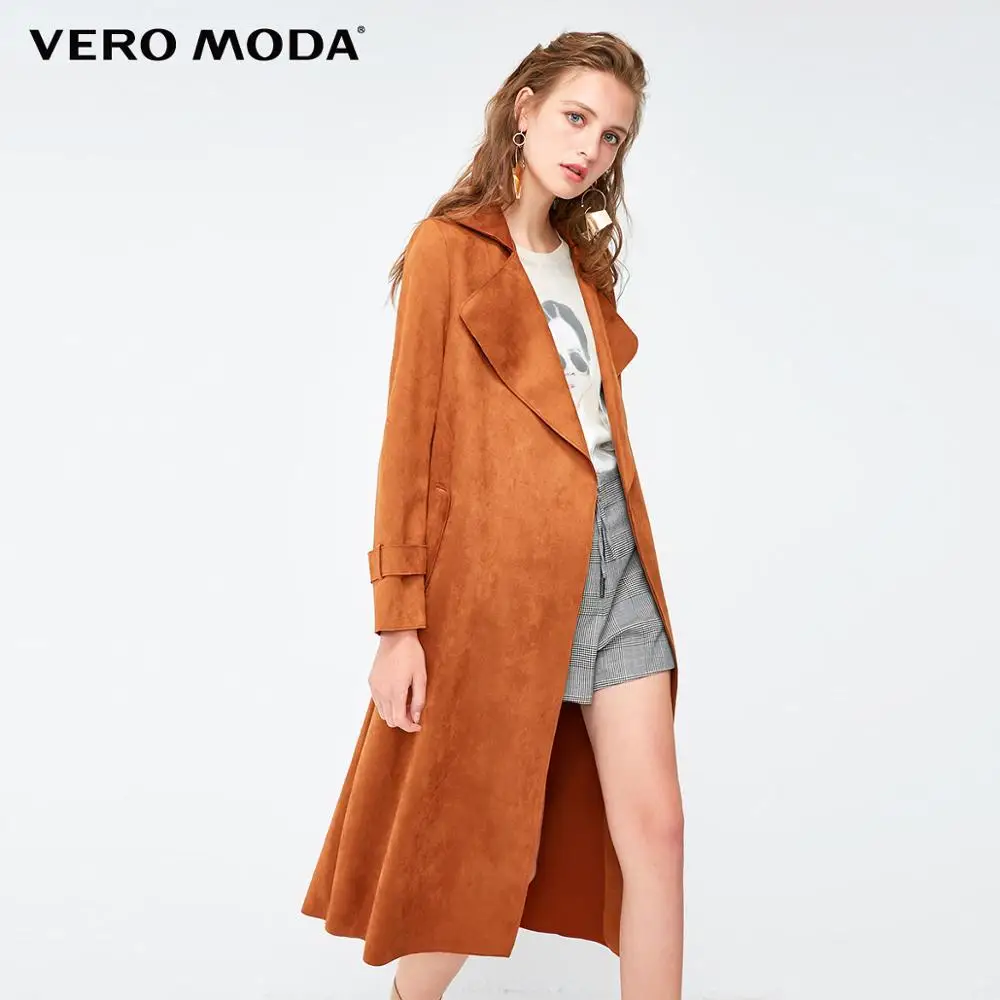 Vero Moda Women's Mid-Length Straight Fit Lapel Lace-Up Trench Coat | 319109504
