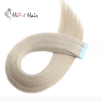 

HiArt 2.5g Tape hair extensions Human Hair Salon Double Drawn Pu Weft Adhesive Tape Extension Straight Pre bonded Hair