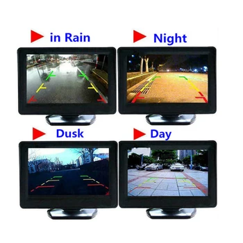 

Rear View Reverse Parking Camera Video Set Waterproof 4.3 Inch TFT LCD Monitor