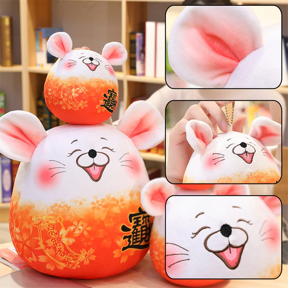 

2020 New Year Plush Mouse Doll Simulation Super Soft Rat Mascot Toy the Rat Year of 2020 Home Window Decoration Birthday Gift