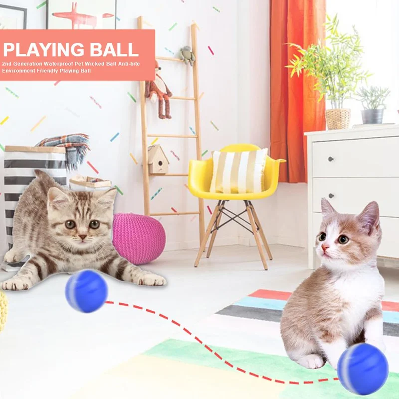 Обновленные умные игрушки для собаки мяч автоматически просыпается Pet Ball собака/кошка наружная интерактивная игрушка светодиодный Электрический шар Рождество для собак