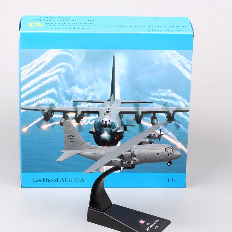 1/200 масштаб Амер США 1995 Lockheed AC-130A Hercules gunship Spectre самолет литья под давлением игрушка, модель автомобиля для взрослых коллектор