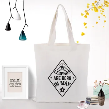 

Text type Handbag Canvas Shopping Bag Text DIY Tote Bag Custom Print Logo Daily Use Eco Ecologicas Reusable Recycle