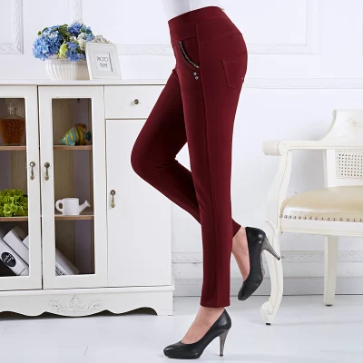Pantalones mujer, Этнические женские длинные штаны, одежда для матери среднего возраста, осенние брюки размера плюс, леггинсы, узкие брюки, Палаццо - Цвет: photo color