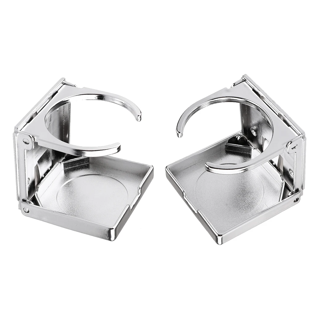 1 Pair Folding Beverage Drink Cup Holder for Car Boat Marine Foosball Table