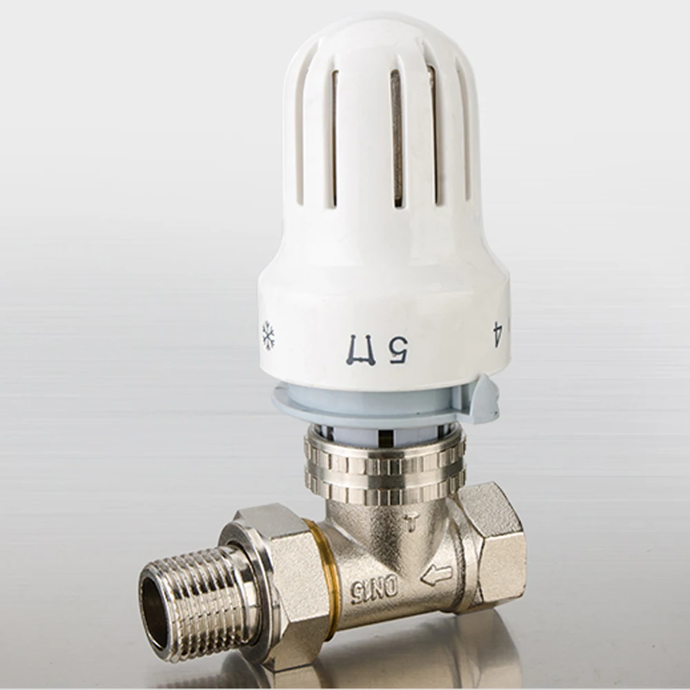 

1/2" 3/4" 1" Brass Thermostatic Radiator Valve Straight Type DN15 DN20 DN25 Automatic Temperature Control Valve Floor heating