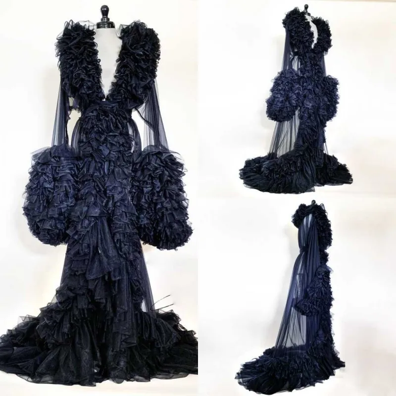 

Bathrobe for Women Plush Cuff Full Length Lingerie Nightgown Pajamas Sleepwear Women's Luxury Dressing Gowns Housecoat Nightwear