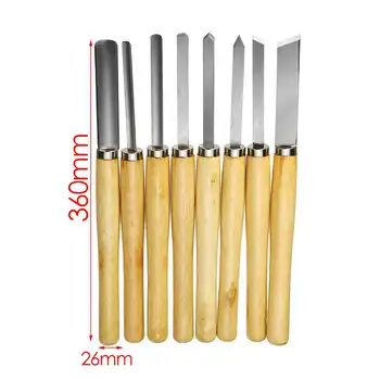 

8PCS/Set Wood Carving Tool Set 360mm High Carbon Steel DIY Craft Woodworking Handwork Chisel Manual Wood Carving Tool