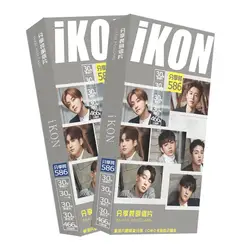 Kpop популярная звезда альбом Ikon коллективный подтекст 120 + 1 шт лирика K-pop фото ЛОМО подарок сувенирная наклейка