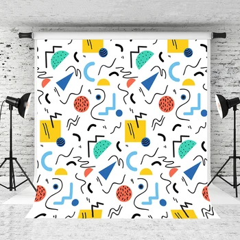 

VinylBDS 5X7FT Photography Backdrop Cartoon Images Photo Studio Backdrop For Children Photo Prop