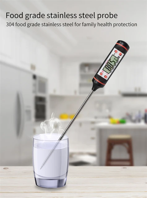 New Instant-Read Accurate Stainless Steel Cooking Food Meat Probe  Thermometer R7UA - AliExpress