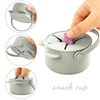 Baby Infant Learning Feeding Snack Cup Solid Color BPA Free Food Storage Box Container With Silicone Lid For Children 3
