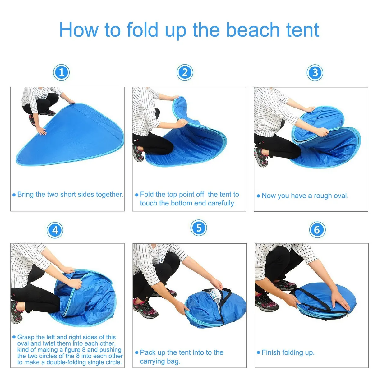 2-4 Persons Beach Tent Pop Up Automatic 