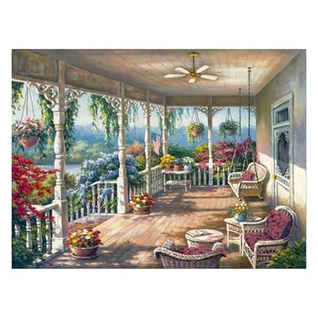 

Full Square Diamond DIY Diamond Painting Garden Scenery Embroidery Cross Stitch Home Decor Gift