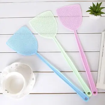 

3x Thickened Handheld Fly Swatter Plastic Manual Swatter with Long Handle Mosquito Killer
