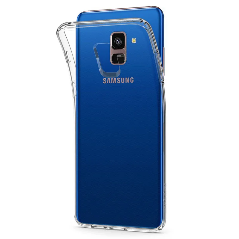 Прозрачный силиконовый чехол для Samsung Galaxy A8 + Plus 2018 Мягкий ТПУ телефона SM A530 A730