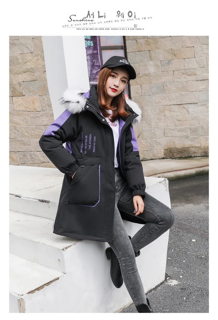 Loose Korean Winter Down Coat Women Puffer Long Female Warm Autumn Hooded Jacket For Girl Parka Feminina Coats Duck Outerwear