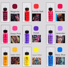 30 мл растительный экстракт пигментов чернил для татуажа 1 бутылка перманентного макияжа Инструменты для татуировки бровей и губ для боди-арта 14 цветов