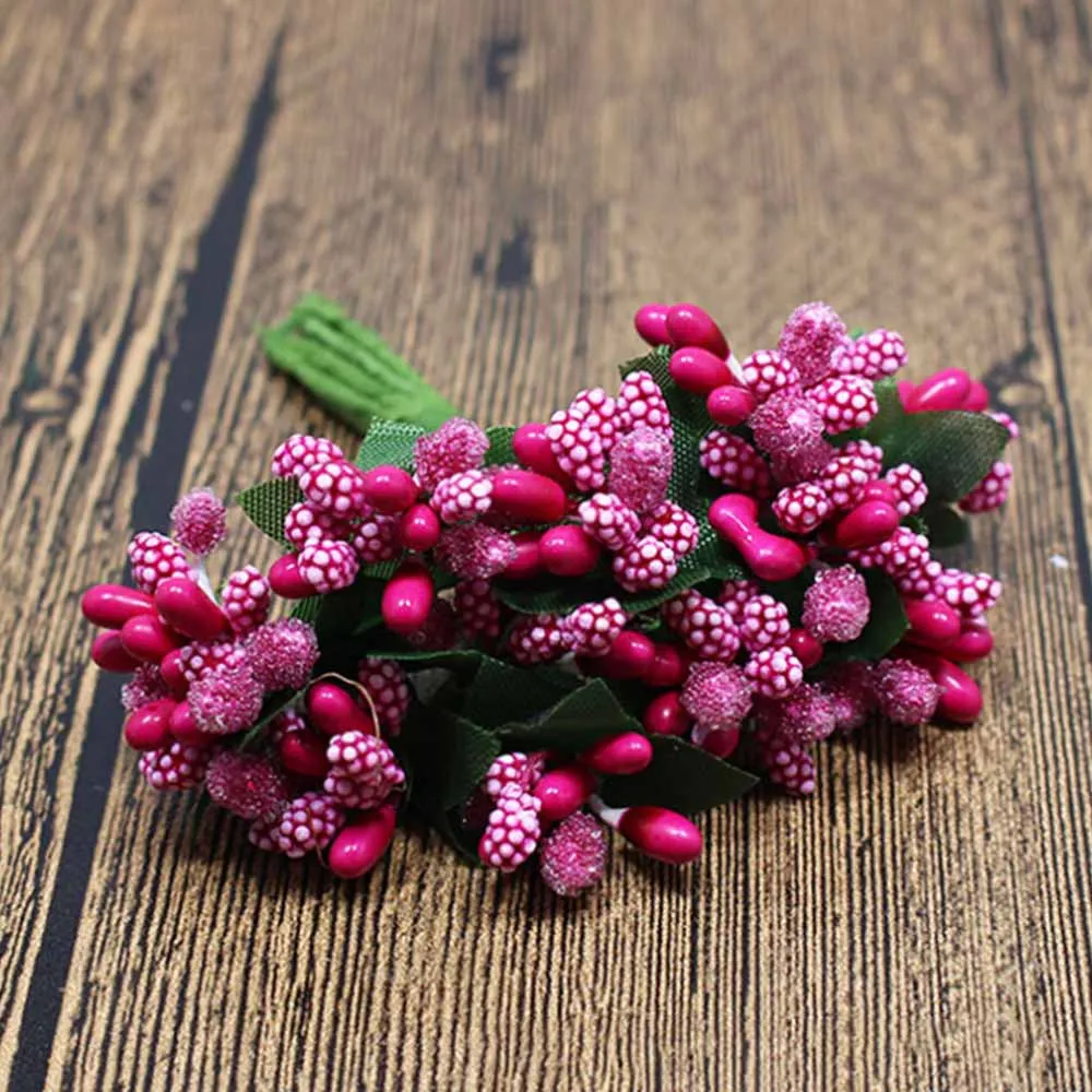 144 шт./упак. DIY Искусственные ягоды цветы искусственные цветы букет для Свадебная вечеринка украшения домашнего декора