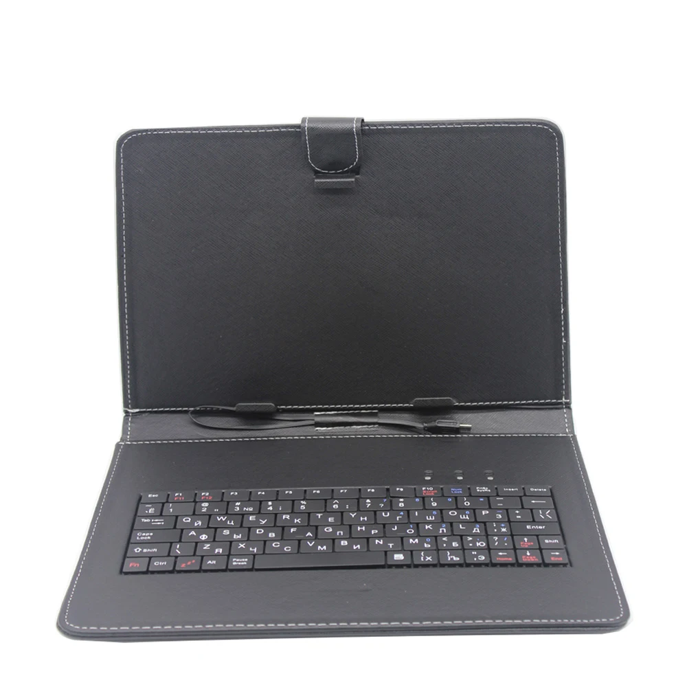 

10 Inch and 10.1 Inch keyboard leather cover case casual solid For waterproof drop resistance Russian keyboard for Tablet pc use