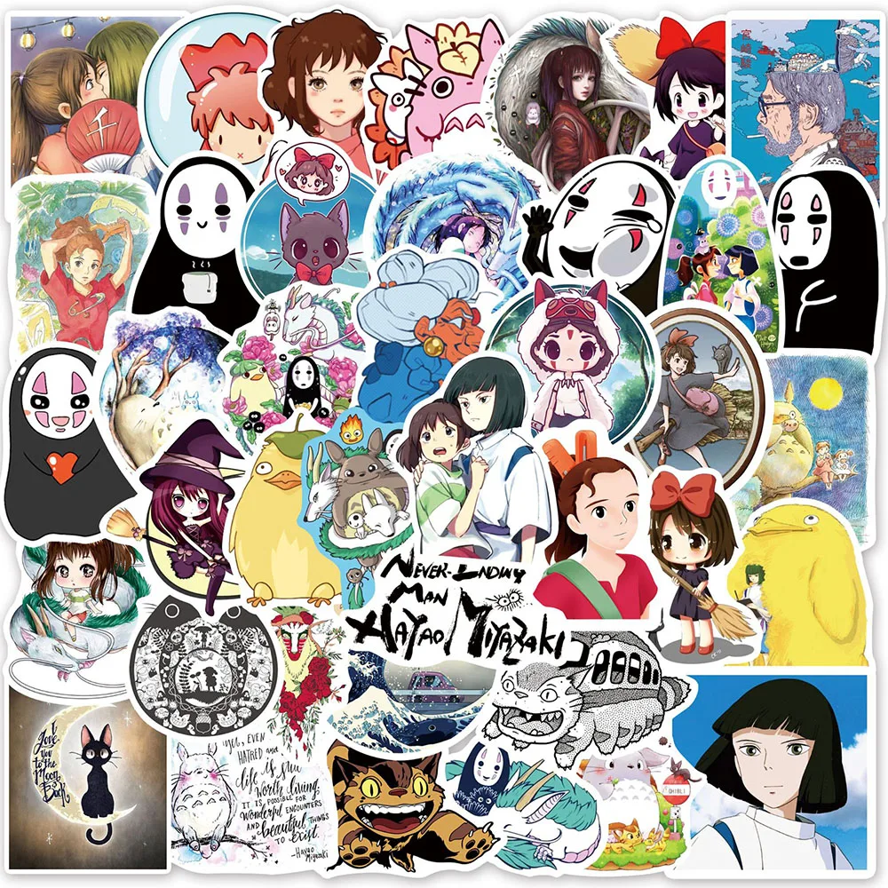 buy 103050pcs cartoon anime stickers ghibli hayao miyazaki totoro spirited away princess mononoke kiki stationery sticker decals online at lowest price in chad 1005003689022101