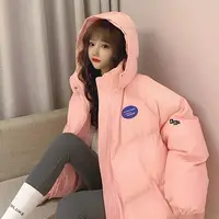 Oversized Fashion Parkas Purple Hooded Jacket Women's Winter 2023 Loose Cotton padded Student Coat Thicken Warm Outerwear Female - Image 4