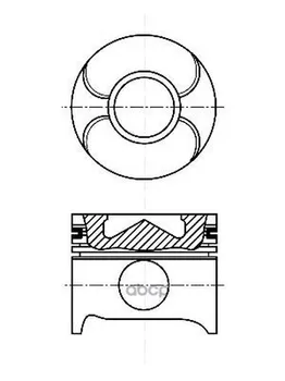 

Piston in set MB om611 612 Nural art. 87-117907-00