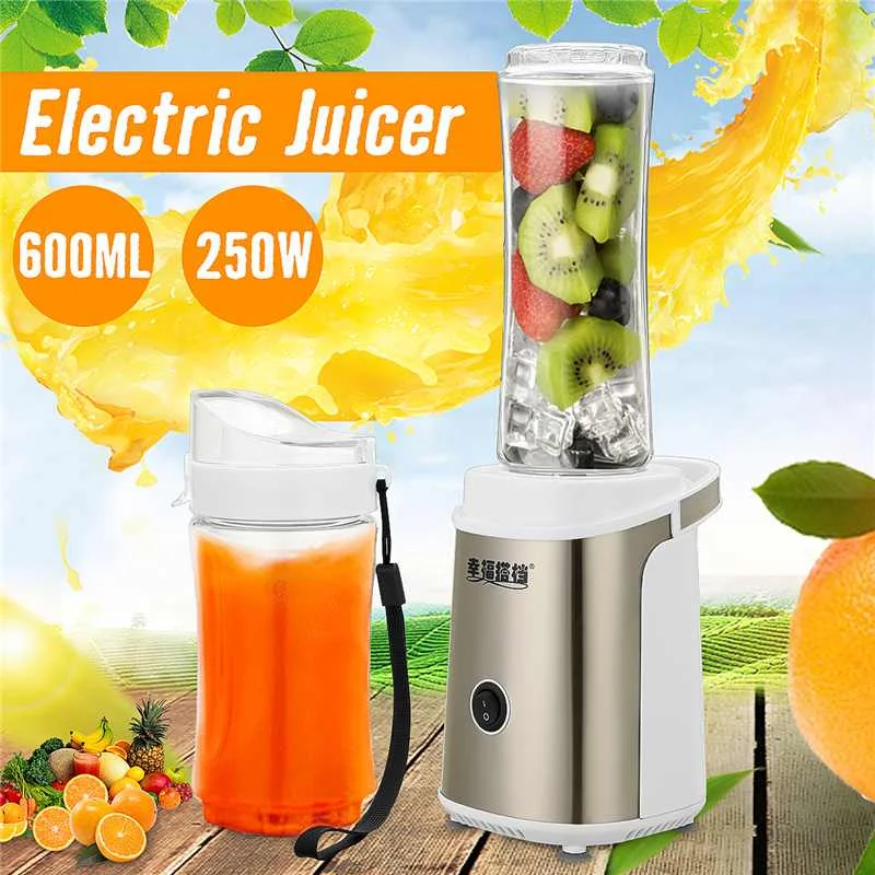 

AC220V 600ml Machine Portable Electric Juicer Fruit Vegetables Blenders Cup 250W Cooking Mixer Kitchen Food Processor EU Plug