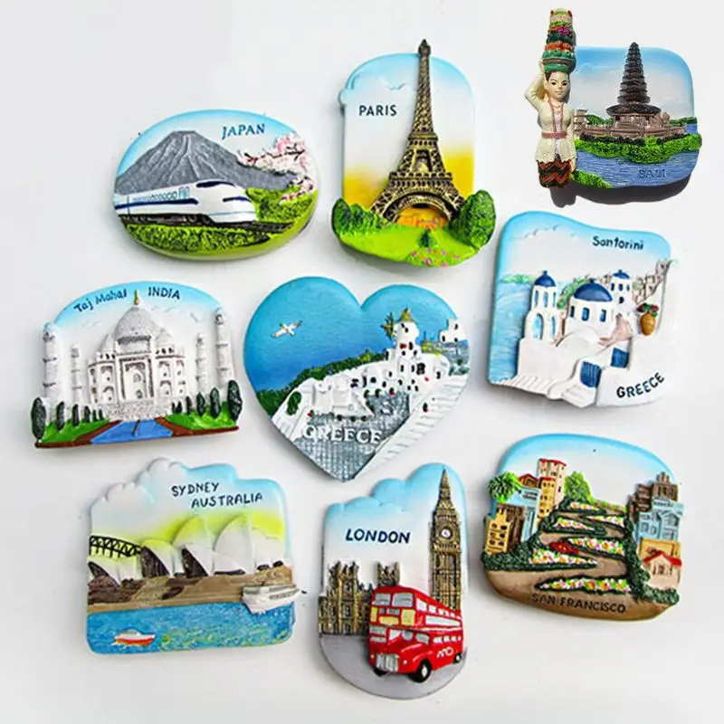 3D магнит на холодильник, магнитные наклейки на холодильник по всему миру, башня Лондон, Япония, Греция, Сидни, Балийский мир, сувенир для путешествий