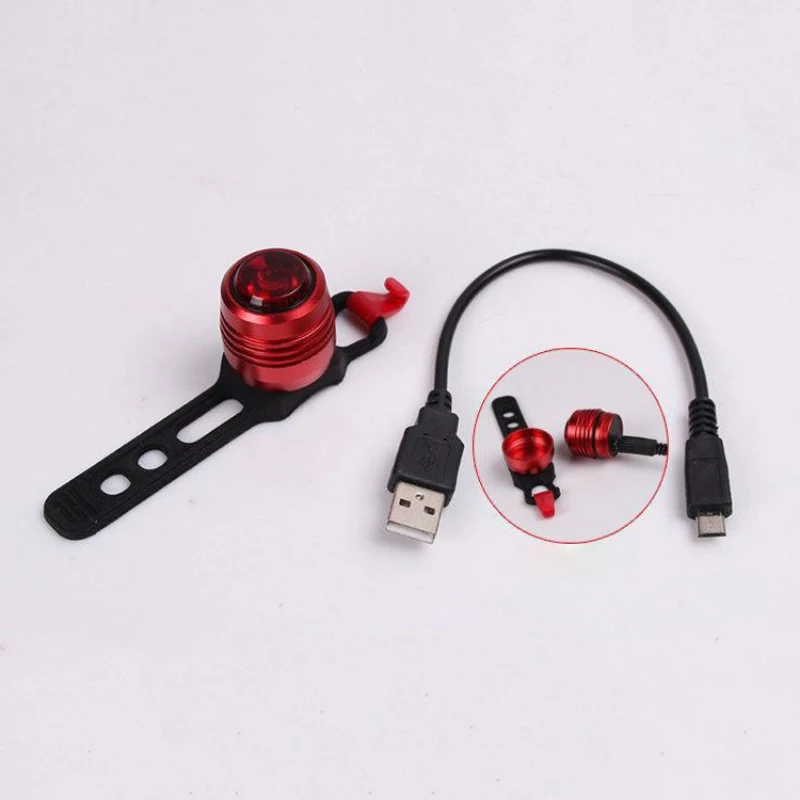 1 комплект Алюминий сплава USB Перезаряжаемые 3-режимный велосипедная фара Водонепроницаемый велосипед хвост сзади Предупреждение красный свет лампа с USB кабелем