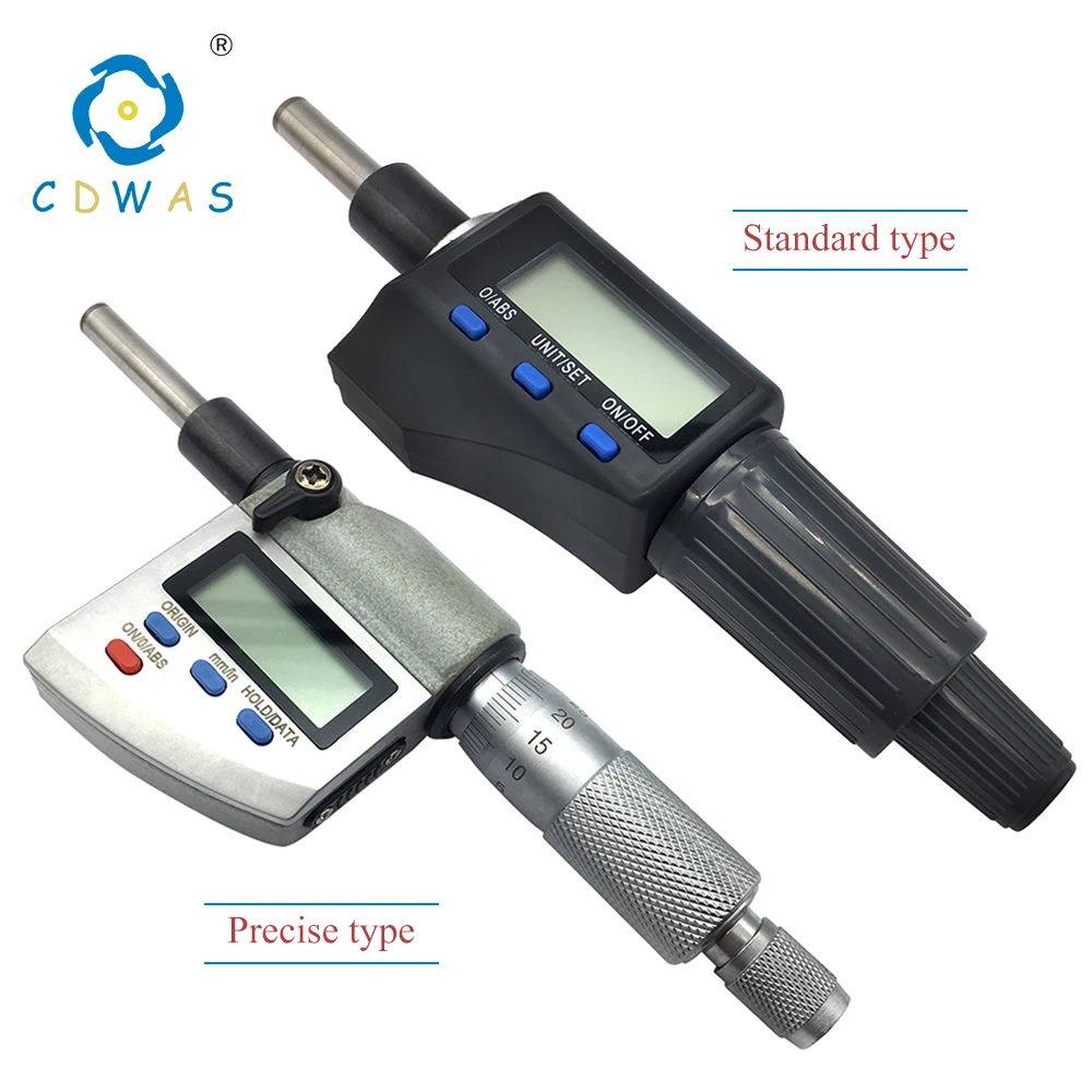Микрометры с цифровым дисплеем головка 0-9,5 мм спиральный микрометр 0,001 мм высокоточные измерительные инструменты головки для микрометра