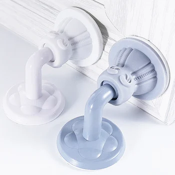 

1pc ABS+Silicone Door Stopper Self Adhesive Door Stop Wall Protectors Non Punching Hidden Door Stop Holders Sticker