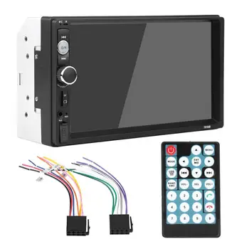 

7inch HD Double Din Bluetooth Car MP5 Player FM Radio USB AUX Remote Control Rearview Camera Car Video Player