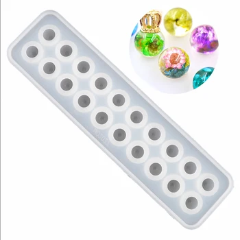 

3D Sphere Pendant Mold DIY Epoxy Resin Mold Silicone Crystal Drop UV Resin Craft Ball Mold