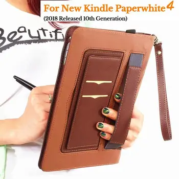 

Multifunction Case For Funda Kindle Paperwhite 4 (10th Generation-2018 Release) eReader Handheld Stand PU LeatherCover