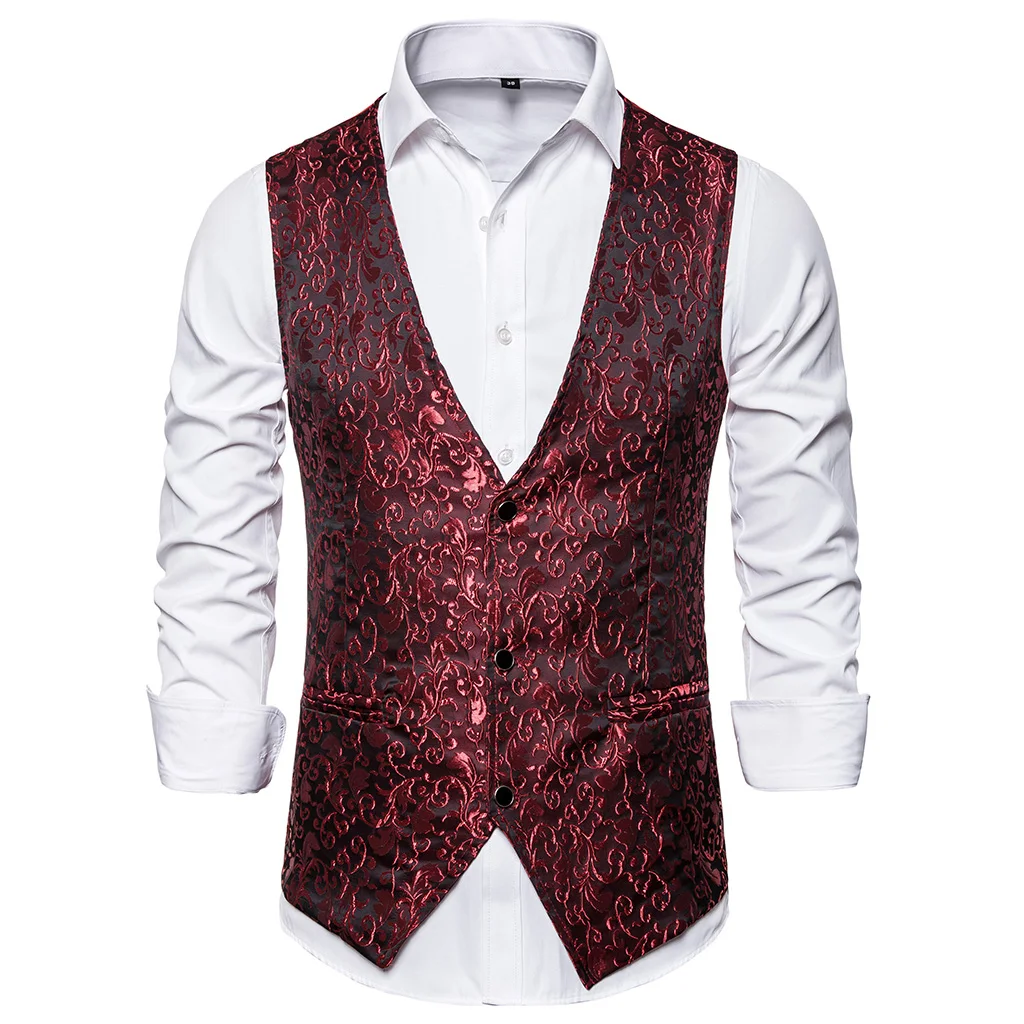 Puimentiua Men's Deluxe Golden Palace Suit Vest Print Steampunk Vest Prom Suit Vest Men's Vest Wedding Formal Vest Men Puimentiua Men's Deluxe Golden Palace Suit Vest Print Steampunk Vest Prom Suit Vest Men's Vest Wedding Formal Vest Men