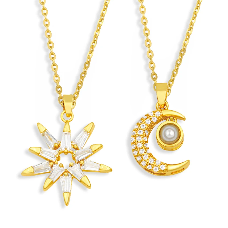 EYIKA Fashion Zircon Crescent Moon 