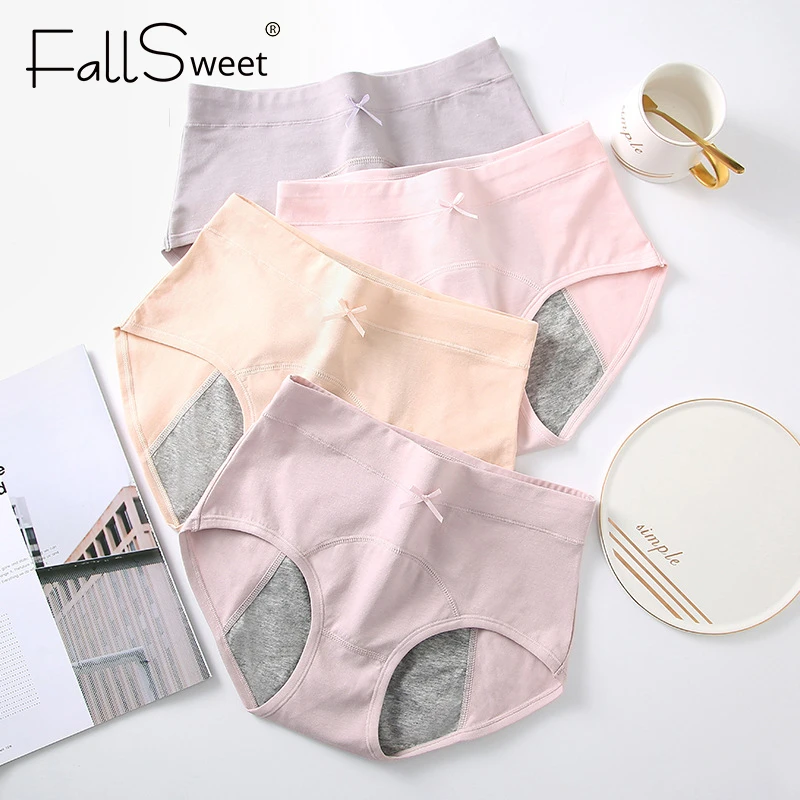 women in panties FallSweet Period Underwear Women Bragas Menstrual Briefs Mid Waist Leak Proof  Physiological Panties high rise underwear