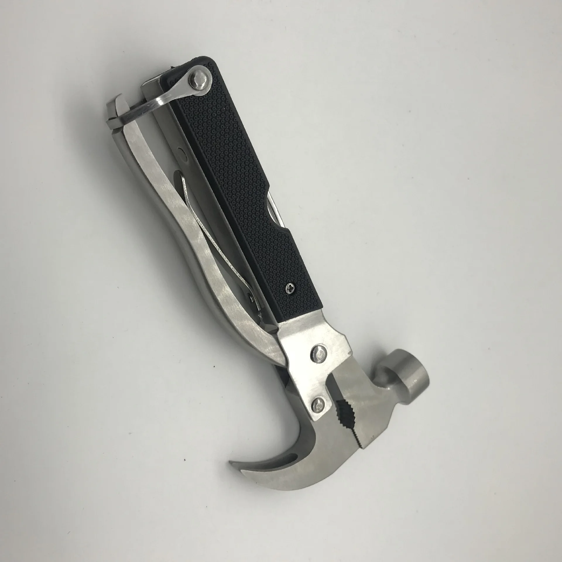 Cross Border New Products TAC Tool 18 in 1 Stainless Steel Survival Hammer Multifunctional Safety Hammer Outdoor Mountain Climbi