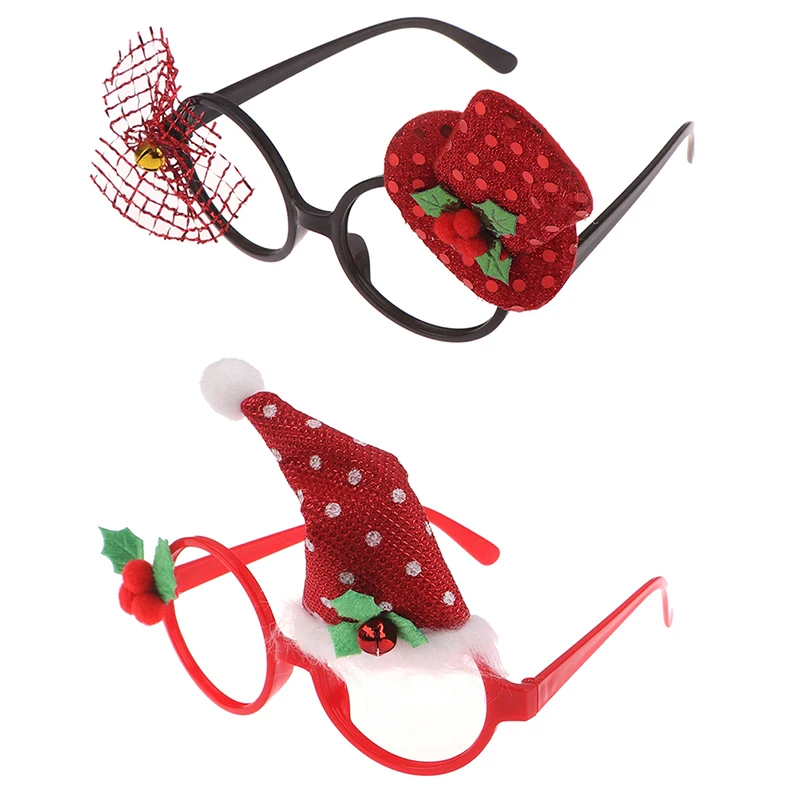 Christmas Glasses Frame Cartoon Christmas Decorations Children Holiday Party Creative Gift Toys Small Gifts Xmas Ornaments