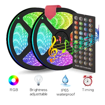 

10m 300 LED Waterproof Colorful Light Strips Sound Control Light String Kit IP65 Waterproof Indoor Outdoor Light Party Decor
