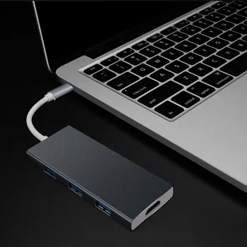 

USB C Hub USB Type C 3.1 Adapter Dock 5 IN 1 Hub adapter With Power Adapter USB Hub High Speed For PC Computer Accessories