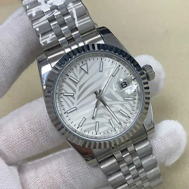 2021 New Men's Watches Automatic Mechanical Sapphire Business Men Stainless Steel Waterproof Watches reloj hombre montre de luxe Silver