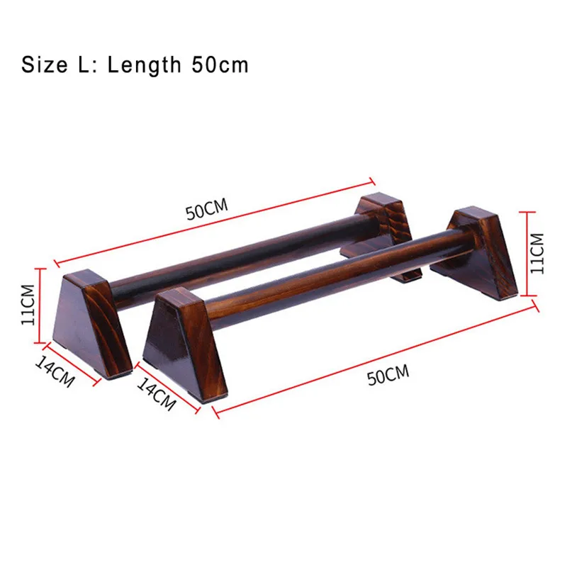 Length 25cm or 50cm New Zealand pine wood Push-up stand fitness centre training H-shaped Holder Bracket