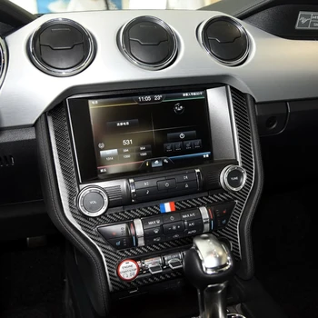 

Carbon Fiber Navigation Panel Cover Trim Center Console For Ford Mustang 2015-2019 DIY Durable Brand New