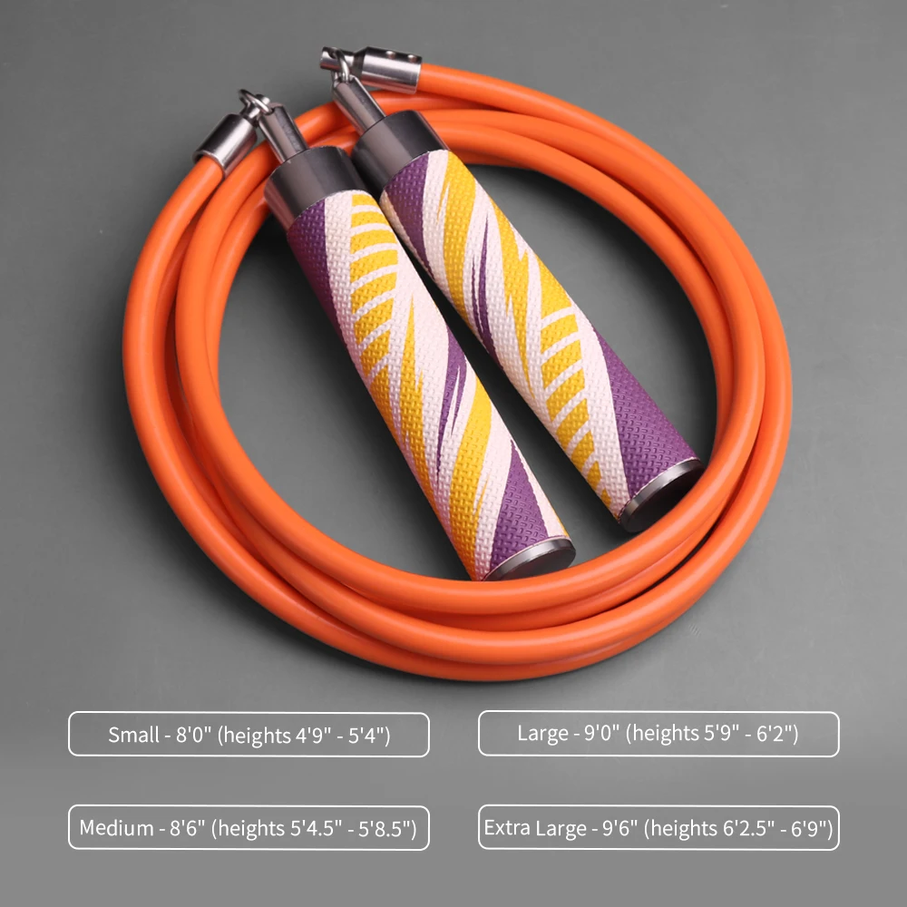 Weighted Jump Rope 8MM 550 gram, 1LB Skip Rope, Non-Slip PU Power Handles, PVC Adjustable Heavy Skipping Rope with Ball-bearing