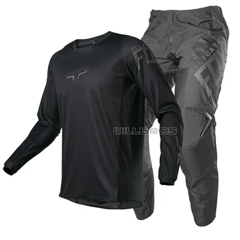 

2021 Delicate Fox Black MX ATV Dirt 180 Revn Motocross Motorbike Racing Mountain Bicycle Offroad Gear Set Riding Suit Men's Kit