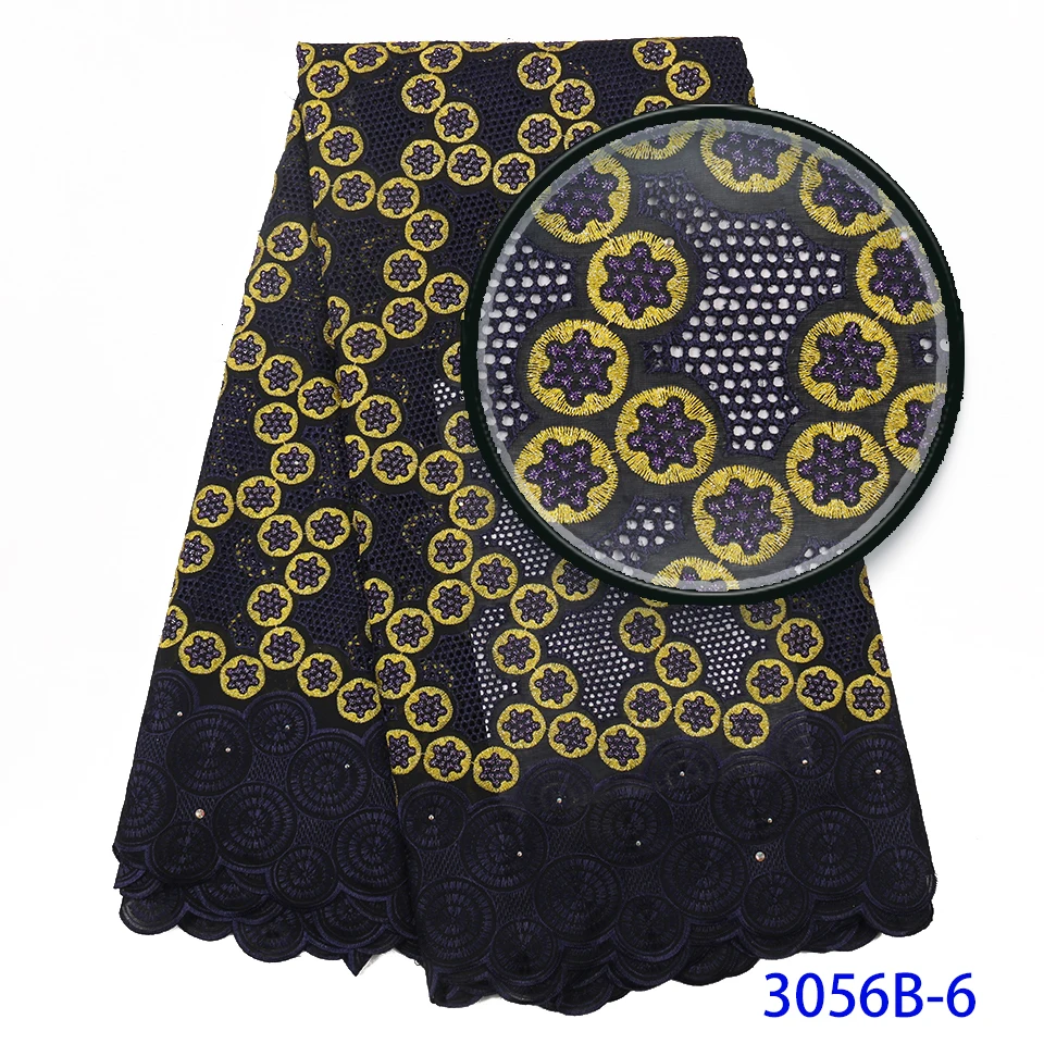 

igerian Swiss Voile Lace In Switzerland High Quality African Swiss 100% Cotton Lace Fabric Stoned Holes For Dress Sewing 3056b