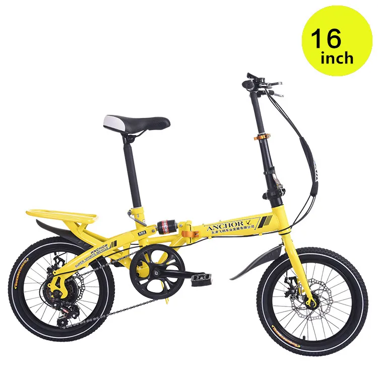 16 inch yellow Новые 14/16/20 дюймов графит для колес Сталь рамки для iPhone 6 plus Скорость Для женщин складной детский велосипед Открытый BMX с амортизацией Bicicleta - Цвет: 16 inch yellow