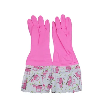 

Household Long-sleeved Gloves Kitchen Dishwashing Tools Multipurpose Reusable Durable Waterproof Scrubbing Gloves 1 Pair